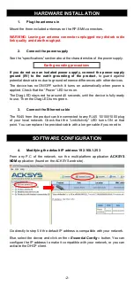 Preview for 12 page of Acksys WLn-xROAD Quick Installation Manual