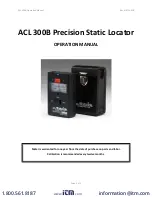 ACL Staticide ACL 300B Operation Manual preview