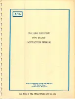 Предварительный просмотр 1 страницы ACL SR-209 Instruction Manual