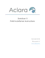 Aclara ZoneScan II Field Installation Instructions предпросмотр