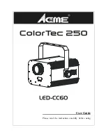 ACME ColorTec 250 LED-CC60 User Manual preview