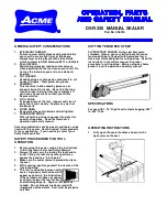 ACME DSR-220 Operation, Parts And Safety Manual preview