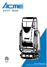 ACME GEIST BEAM User Manual предпросмотр