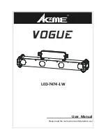 Preview for 1 page of ACME LED-7474-1W Vogue User Manual