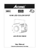 ACME LED-PS10D RGBW User Manual preview