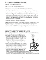 Preview for 5 page of ACME SUPREME JUICERATOR 5001 User Manual