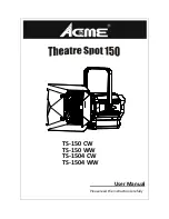 ACME theatre spot 150 TS-150 CW User Manual preview