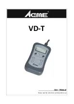 Предварительный просмотр 1 страницы ACME VD-T User Manual