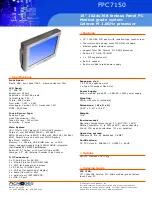 Acnodes FPC 7150 Specifications preview