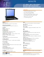 Preview for 1 page of Acnodes KD 6170 Specifications