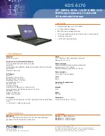 Preview for 1 page of Acnodes KDS 6170 Specifications