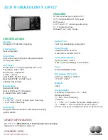 Acnodes LW 922 Specifications preview