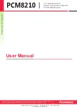 Acnodes PCM8210 User Manual preview