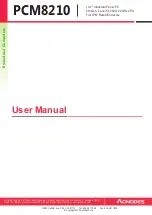 Предварительный просмотр 1 страницы Acnodes PCM8210 User Manual