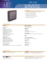 Preview for 1 page of Acnodes PM 1710 Specifications