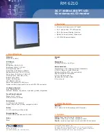 Preview for 1 page of Acnodes RM 6210 Specifications