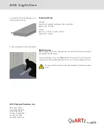 Preview for 2 page of ACO QuARTz Lightline Quick Start Manual