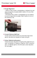 Preview for 3 page of ACOEM Fixturlaser Laser Kit Quick Tips