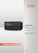 Acom 500S User Manual preview