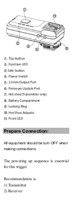 Preview for 3 page of Acon R930 P-TTL User Manual