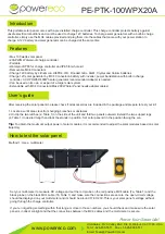 Предварительный просмотр 2 страницы ACOPOWER POWERECO PE-PTK-100WPX20A Manual