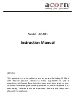 Предварительный просмотр 1 страницы Acorn AC-101 Instruction Manual