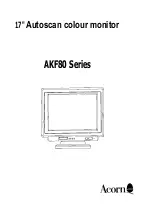 Acorn Autoscan AKF80 Series Manual preview