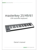 Acorn masterkey 25 Owner'S Manual preview