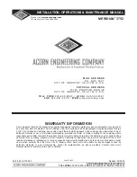 Предварительный просмотр 29 страницы Acorn MERIDIAN 3752 CORTERRA Installation, Operation & Maintenance Manual