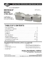 Acorn MERIDIAN 3753-HLH Installation, Operation And Maintenance Manual preview