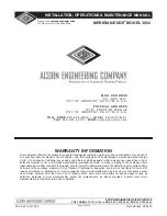 Preview for 22 page of Acorn Meridian Edge 3802 Installation, Operation & Maintenance Manual