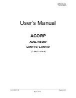 Acorp LAN110 User Manual preview