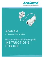 AcoSound AcoMate 1210RIC Instructions For Use Manual preview