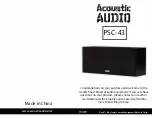 Предварительный просмотр 1 страницы Acoustic Audio PSC-43 Quick Start Manual