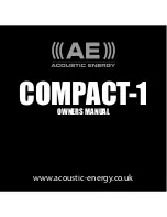 Acoustic Energy Compact-1 Owner'S Manual предпросмотр