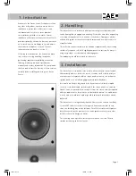 Предварительный просмотр 3 страницы Acoustic Energy Linear Centre Owner'S Manual