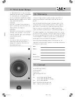 Предварительный просмотр 7 страницы Acoustic Energy Linear Centre Owner'S Manual