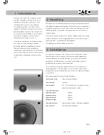 Предварительный просмотр 3 страницы Acoustic Energy Linear One Owner'S Manual