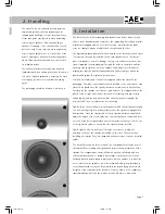 Preview for 3 page of Acoustic Energy Linear Three Owner'S Manual