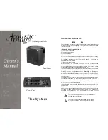 Acoustic Image Flex Cab Owner'S Manual предпросмотр