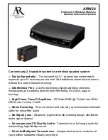 Предварительный просмотр 1 страницы Acoustic Research ARW20 Specifications