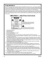 Preview for 2 page of Acoustic Research AV100 B Owner'S Manual