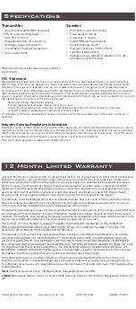 Preview for 6 page of Acoustic Research AW826 User Manual