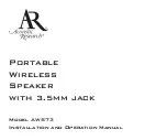 Preview for 1 page of Acoustic Research AWS73 User Manual