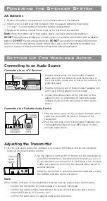 Preview for 5 page of Acoustic Research AWS73 User Manual