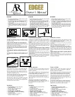 Предварительный просмотр 2 страницы Acoustic Research EDGE Pro Owner'S Manual