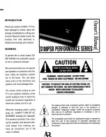 Preview for 1 page of Acoustic Research S108PS Owner'S Manual