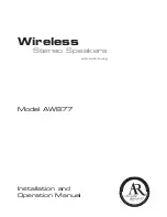 Preview for 1 page of Acoustic Research wireless speakers AW877 Installation And Operation Manual