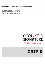 Предварительный просмотр 1 страницы Acoustic Signature GRIP S Instruction Manual