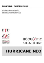 Acoustic Signature HURRICANE NEO Instruction Manual preview